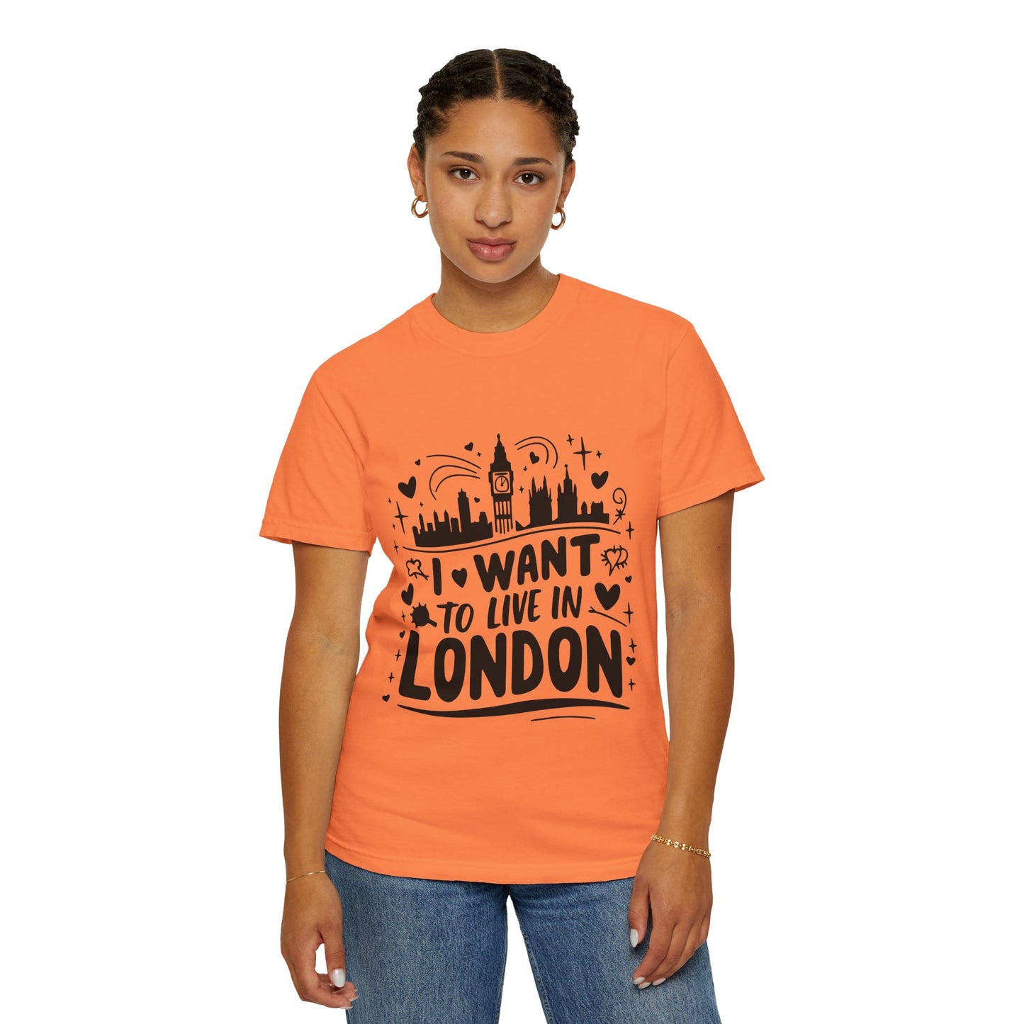 Unisex Garment-Dyed T-shirt - I want to Live in London