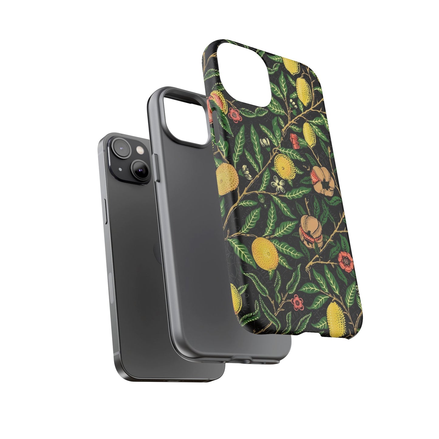 Tough Cases Phone Case, Floral Phone Cover, Tough Phone Protection, Gift for Plant Lovers, Black Background, Eco-Friendly Design
