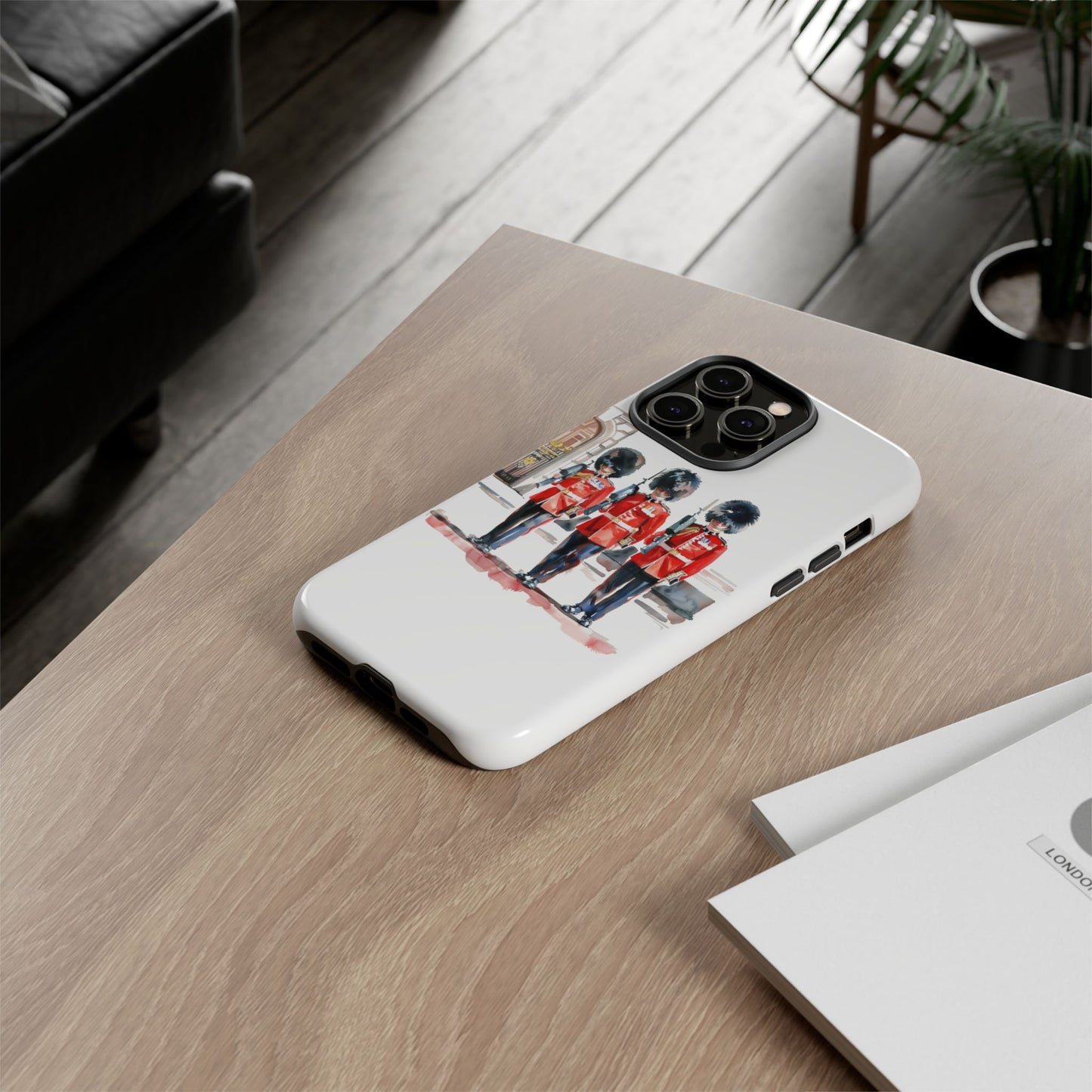 Phone Case with Royal Guard Design, Unique Cell Cover, London Souvenir, Tough Phone Case, Gift for Travelers, Stylish Street Photography