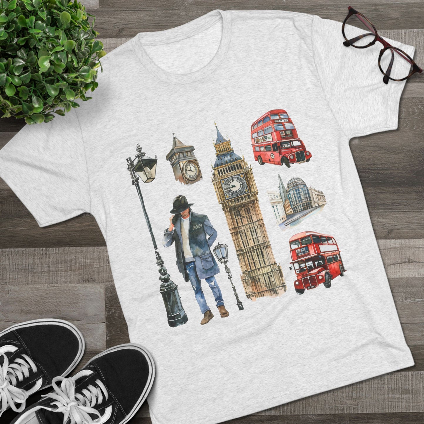 Vintage England Iconic Unisex Tri-Blend Crew Tee
