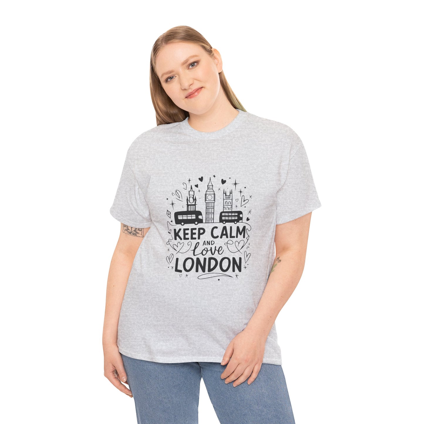 Unisex Heavy Cotton Tee - Keep Calm and Love London