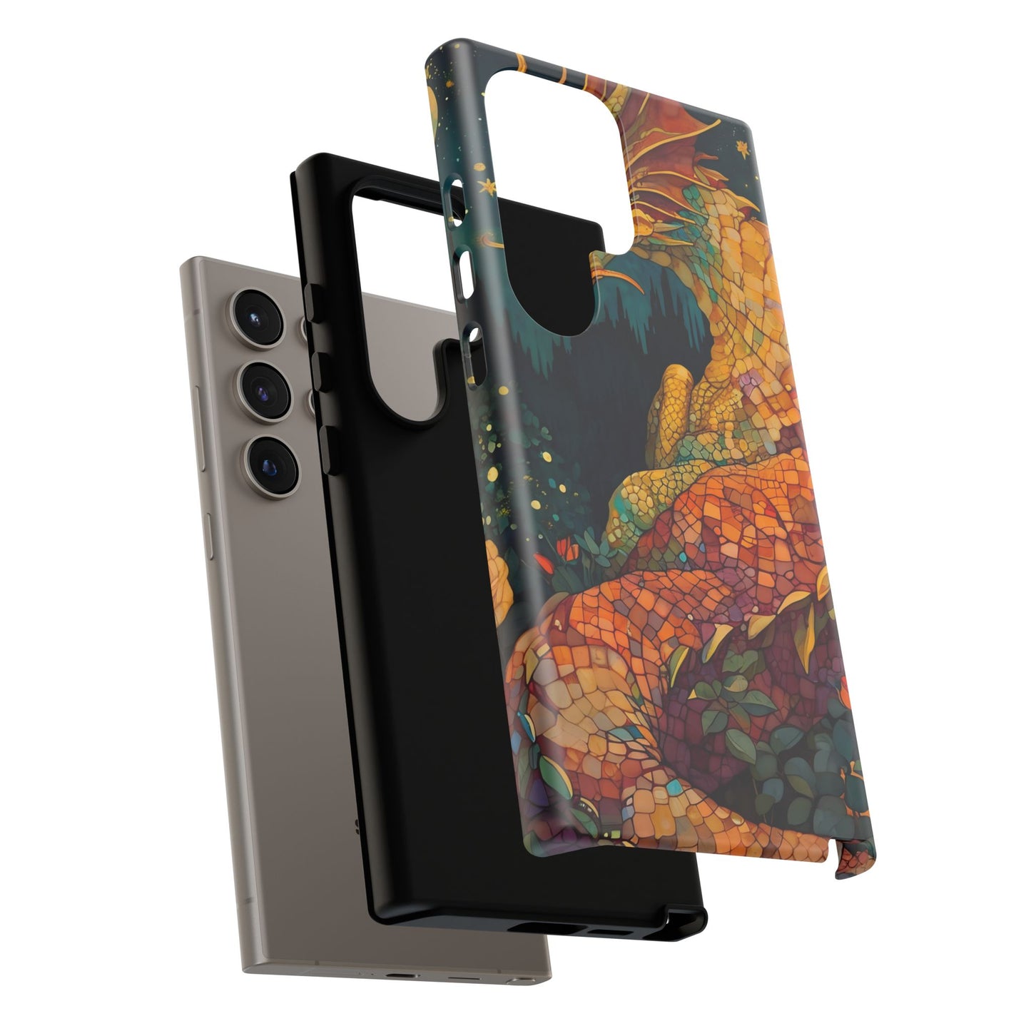 Dragon Art Phone Case, Tough Phone Cover, Fantasy Gift, Unique Mobile Accessory, Dragon Lover Gift, Stylish Protection