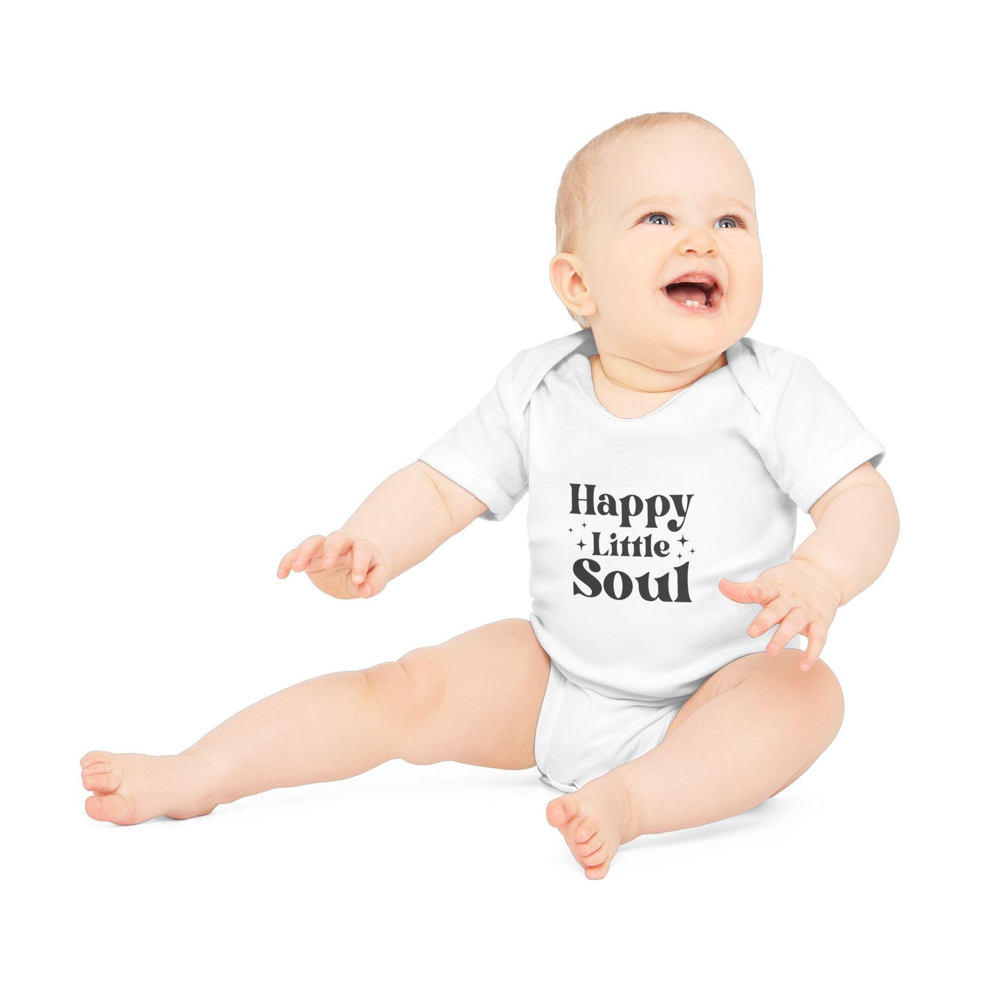 Happy Little Soul Organic Baby Bodysuit - Cute Infant Outfit for Welcoming Newborns