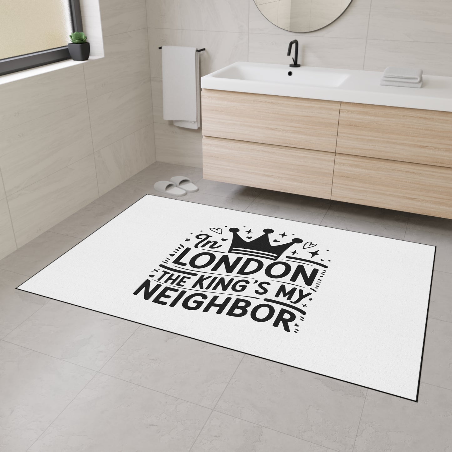 London-Themed Heavy Duty Floor Mat, Durable Entrance Rug, Home Decor, Gift for Housewarming, Fans of London, Interior Design
