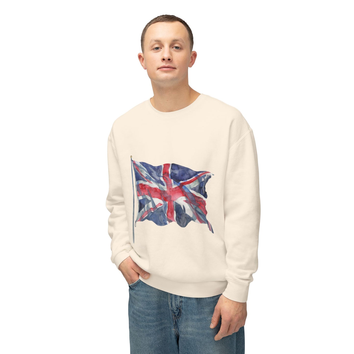Unisex Lightweight Crewneck Sweatshirt - British Flag - Iconic Union Jack Design