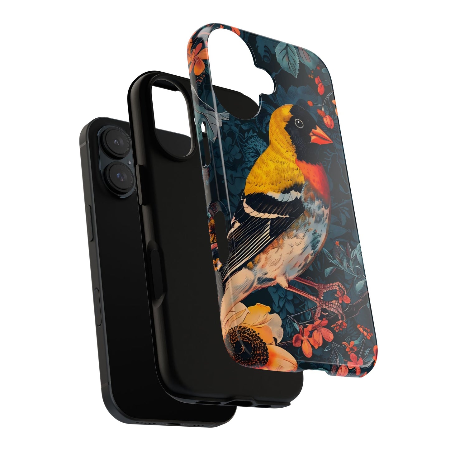 Vibrant Bird Phone Case - Tough Cases, Nature Lover Gift, Floral Design, Eco-Friendly Accessory, Stylish Mobile Protection
