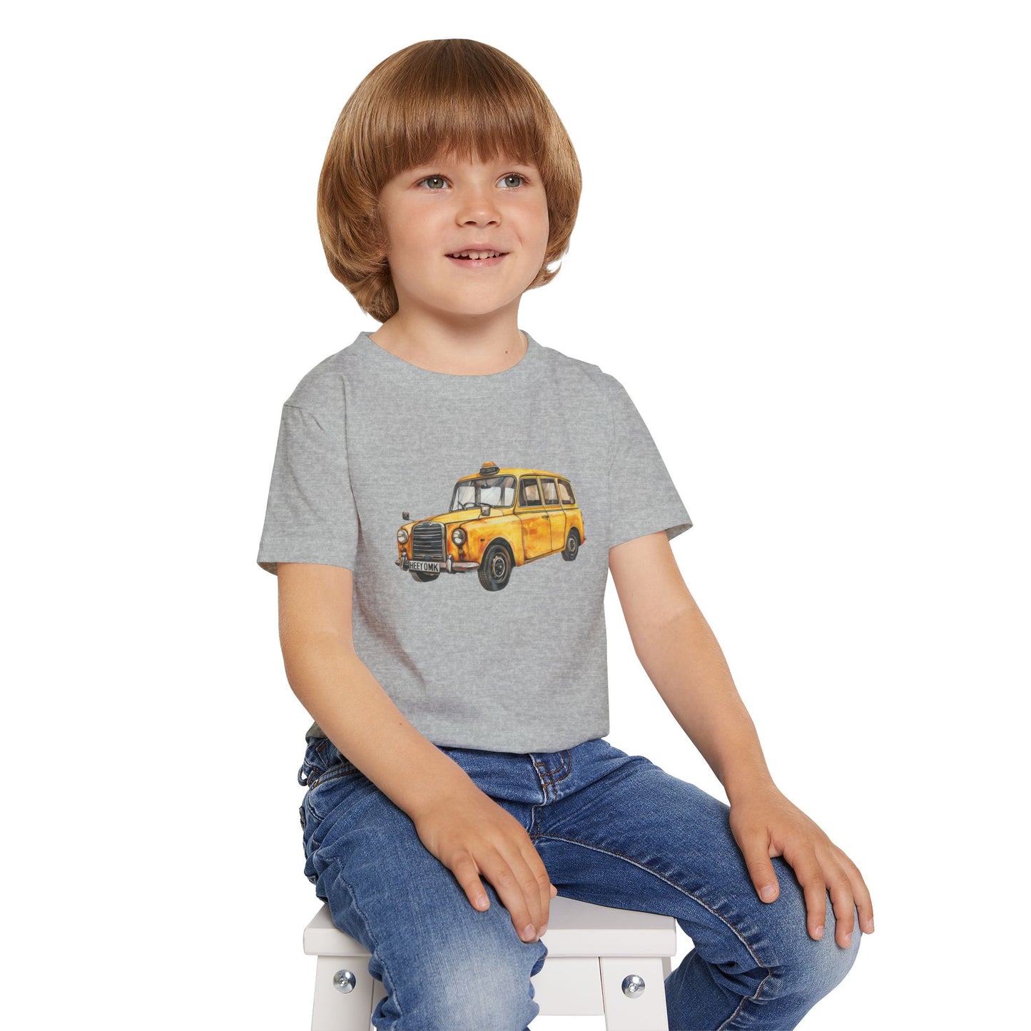 Adorable Yellow Taxi Toddler T-Shirt - Perfect for Little Adventurers