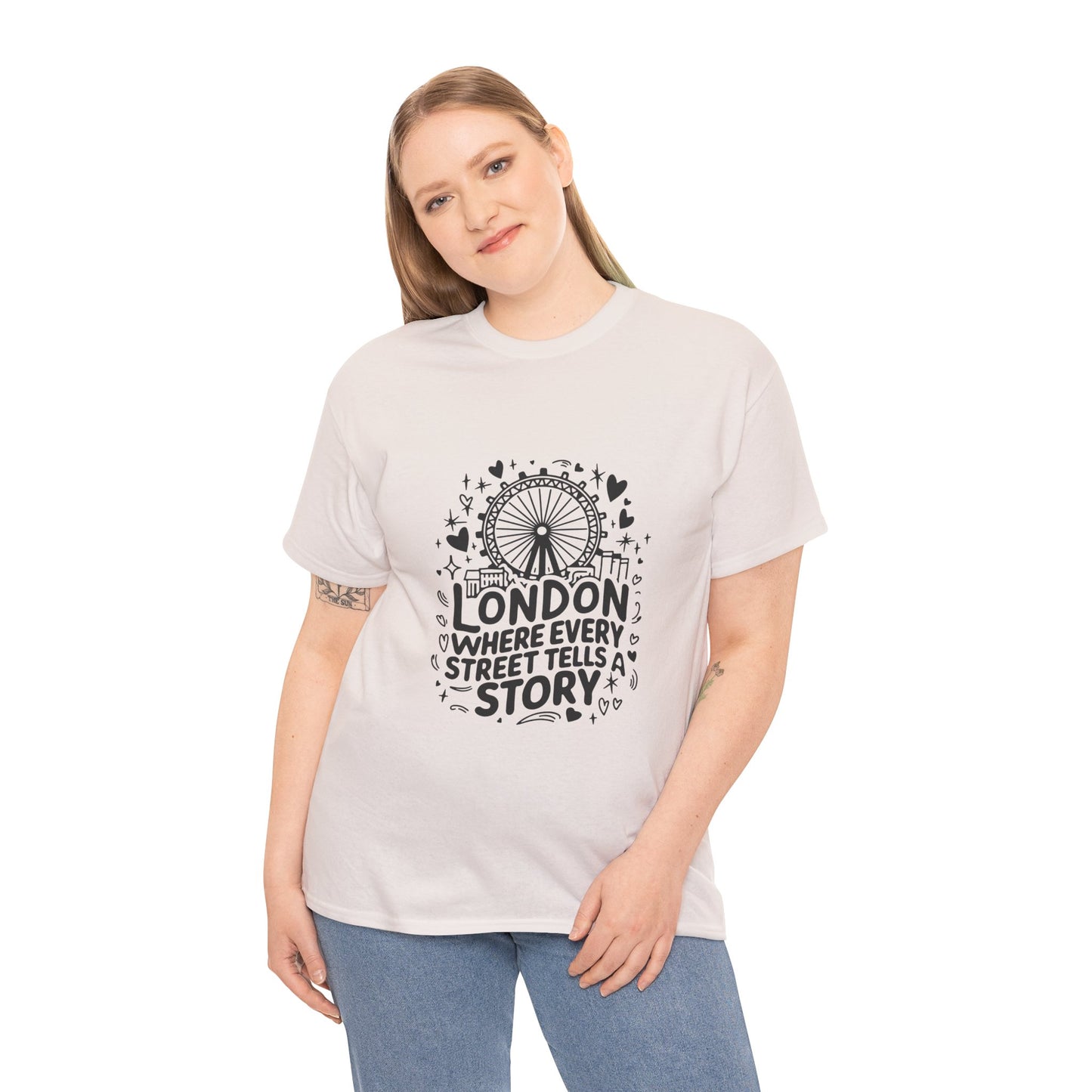 Unisex Heavy Cotton Tee - London's Story Telling Streets