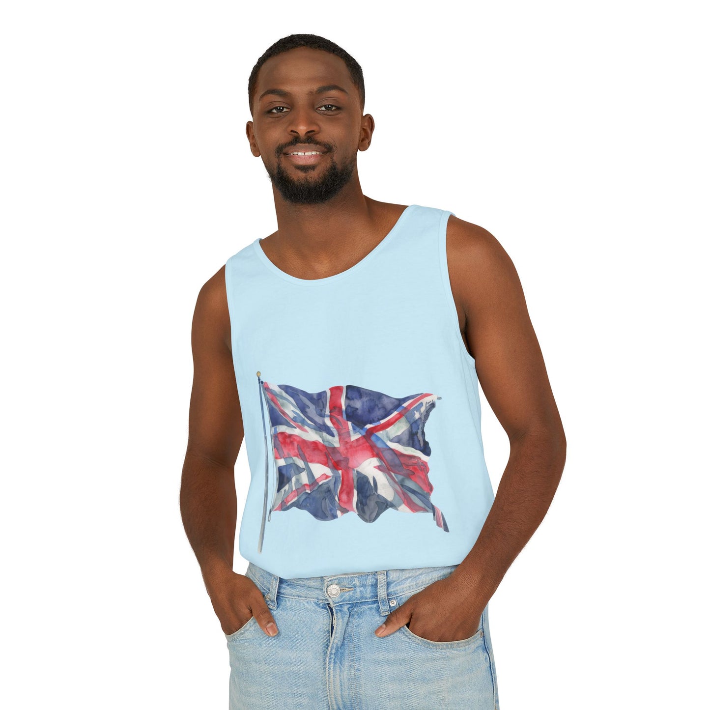 Unisex Garment-Dyed Tank Top - British Flag - Iconic Union Jack