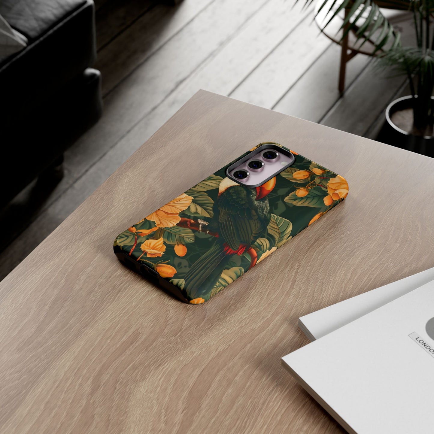 Tropical Toucan Phone Case, Exotic Bird Cover, Nature Lover Gift, Eco-Friendly Design, Customizable Tech Accessory