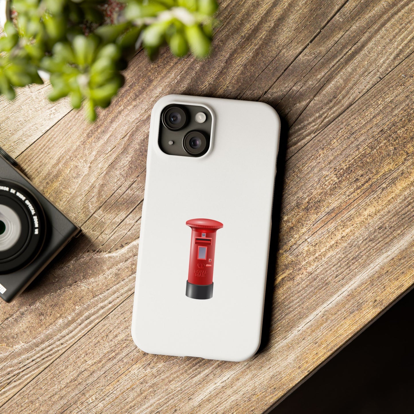 Vintage Post Box Phone Case, Slim Phone Cases, Phone Accessories, Gifts for Mail Lovers, Unique Phone Cover, Red Letterbox Design