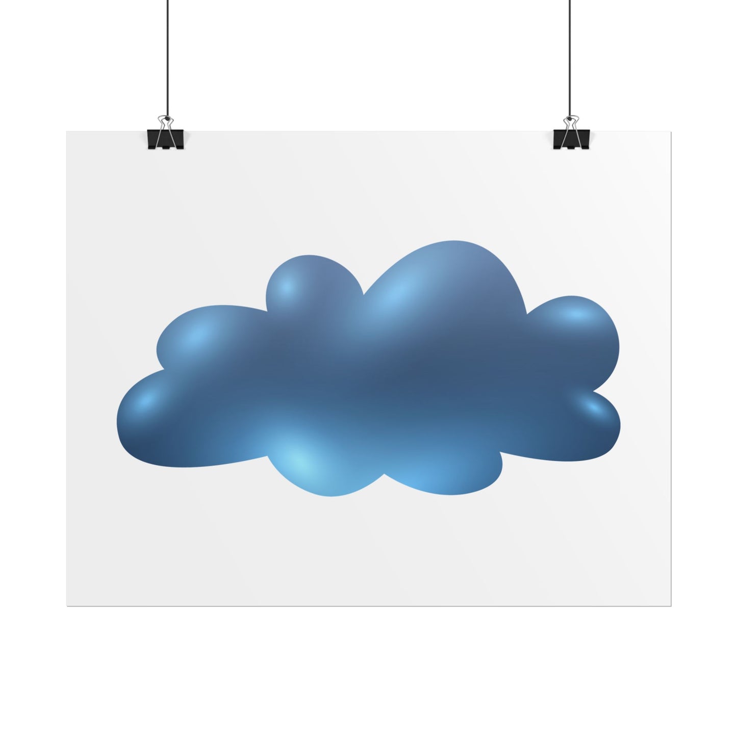 Blue Cloud Art Print, Minimalist Wall Decor, Kids Room Wall Art, Nursery Poster, Aesthetic Home Decor, Modern Art Print