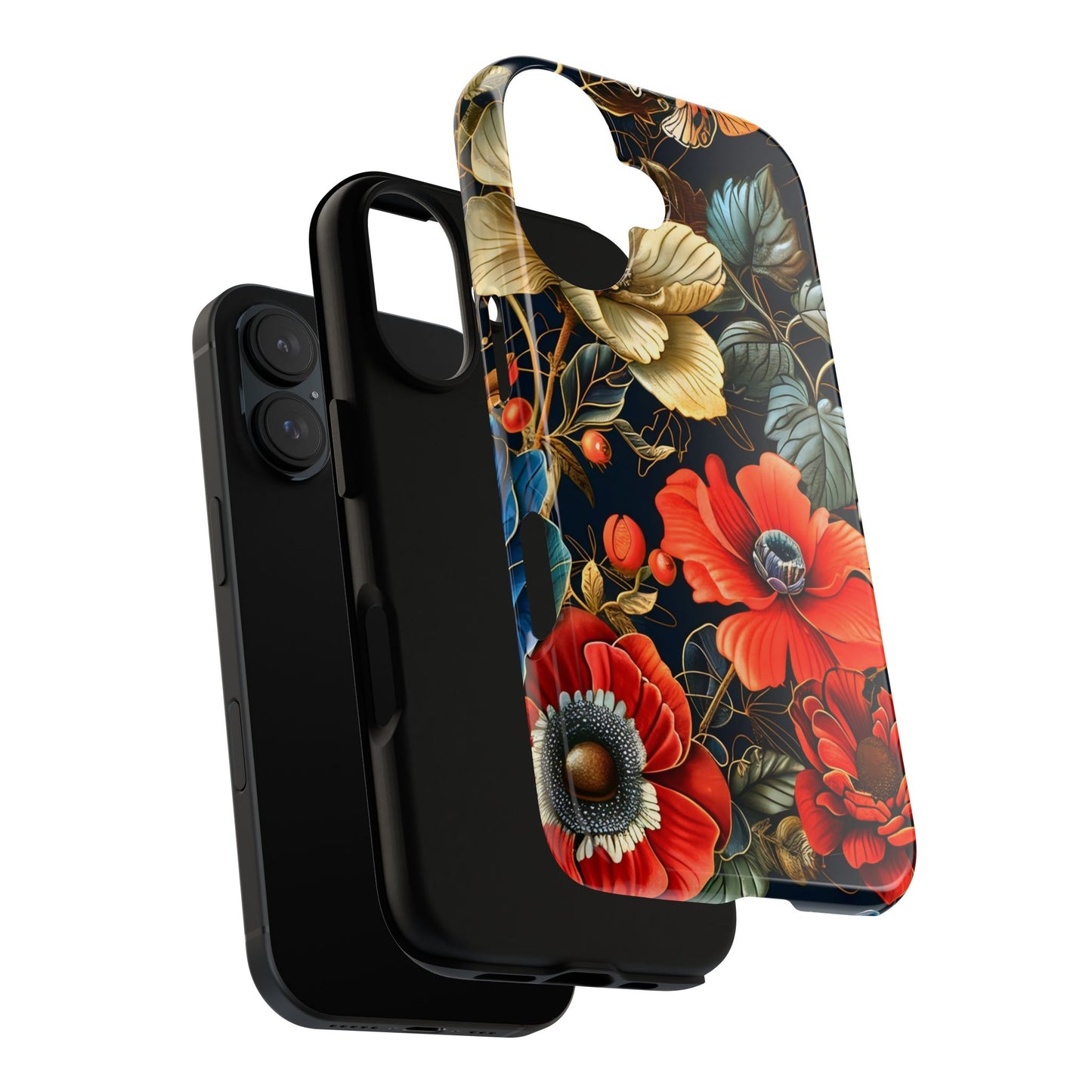 Floral Phone Case - Tough Cases for Stylish Protection, Floral Design, Gift for Her, Trendy Accessories, Phone Cover