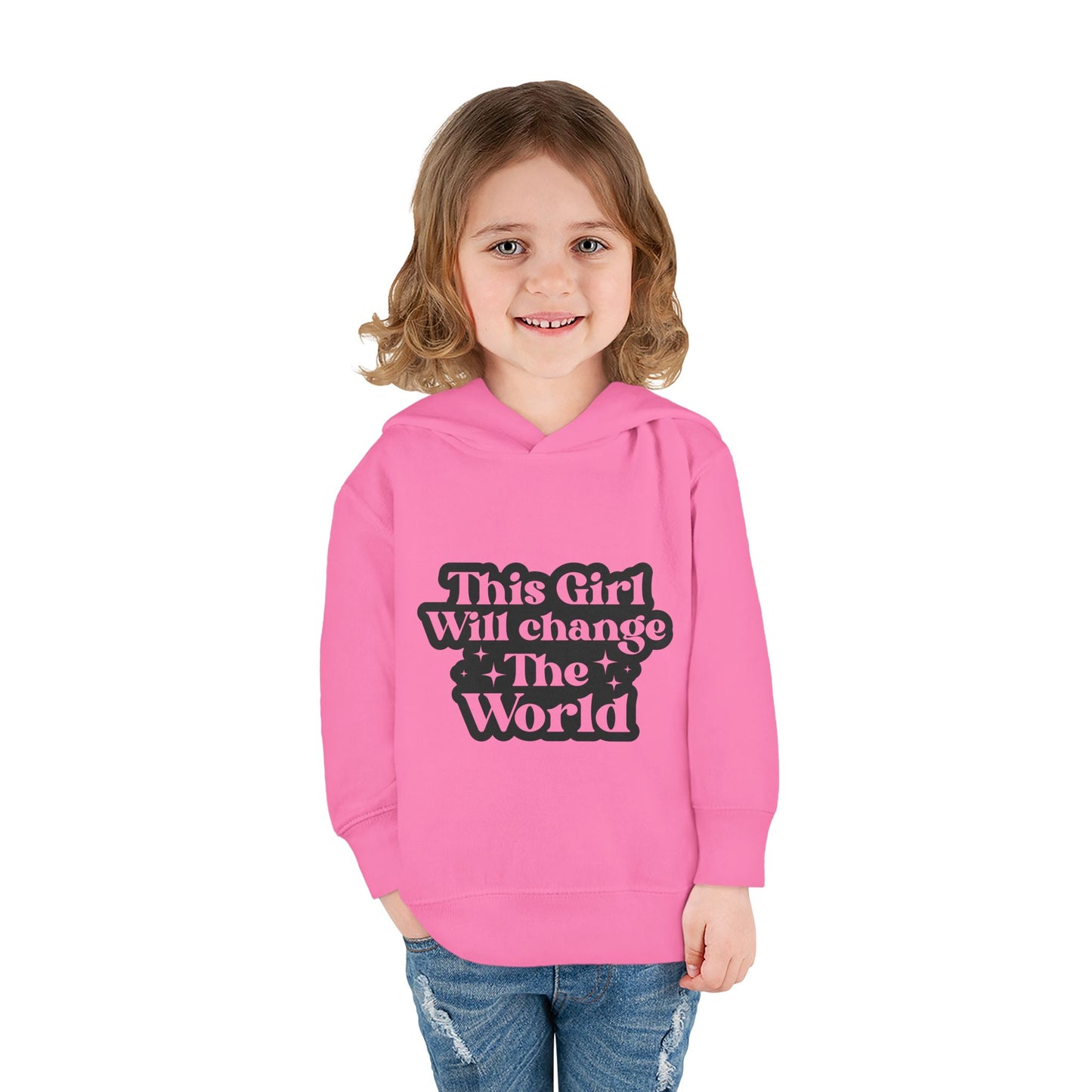 Inspirational Toddler Hoodie - "This Girl Will Change The World"