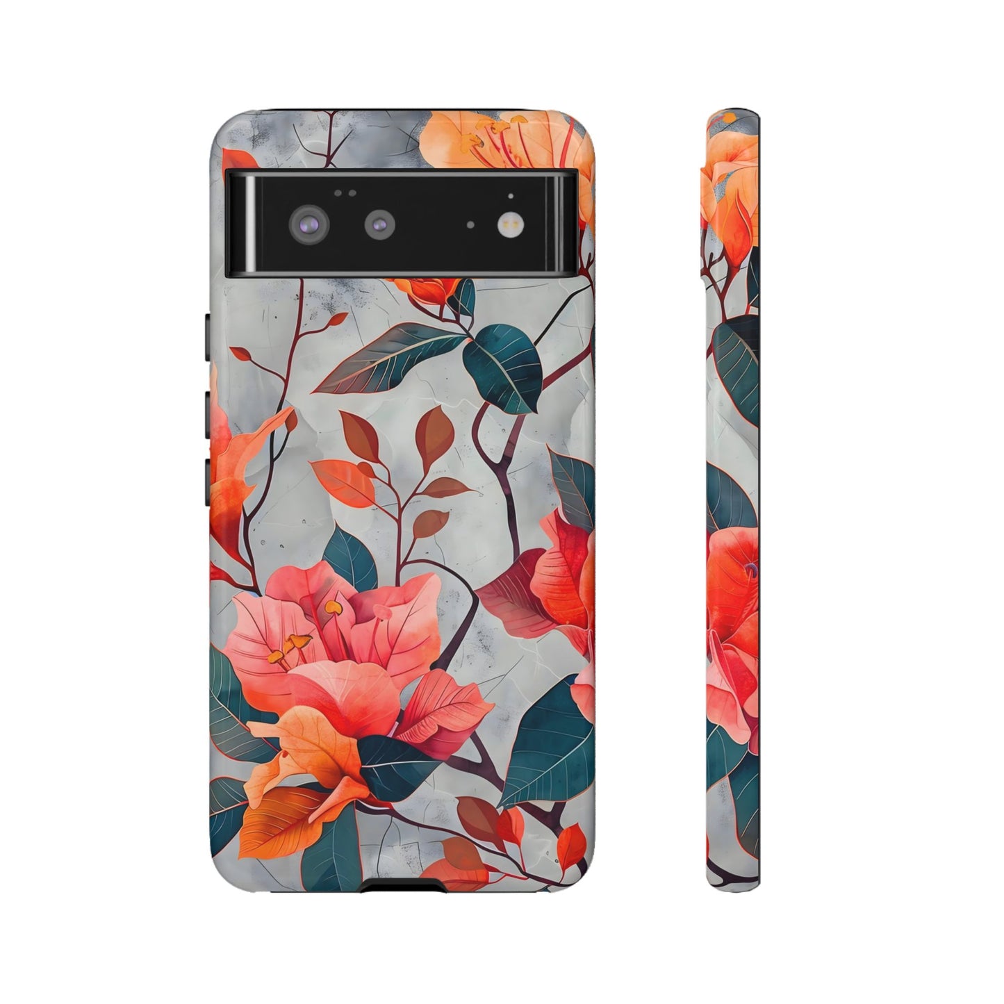 Floral Phone Case - Tough Cases, Protective Cover, Smartphone Accessories, Gift for Her, Stylish Tech Gear, Floral Designs