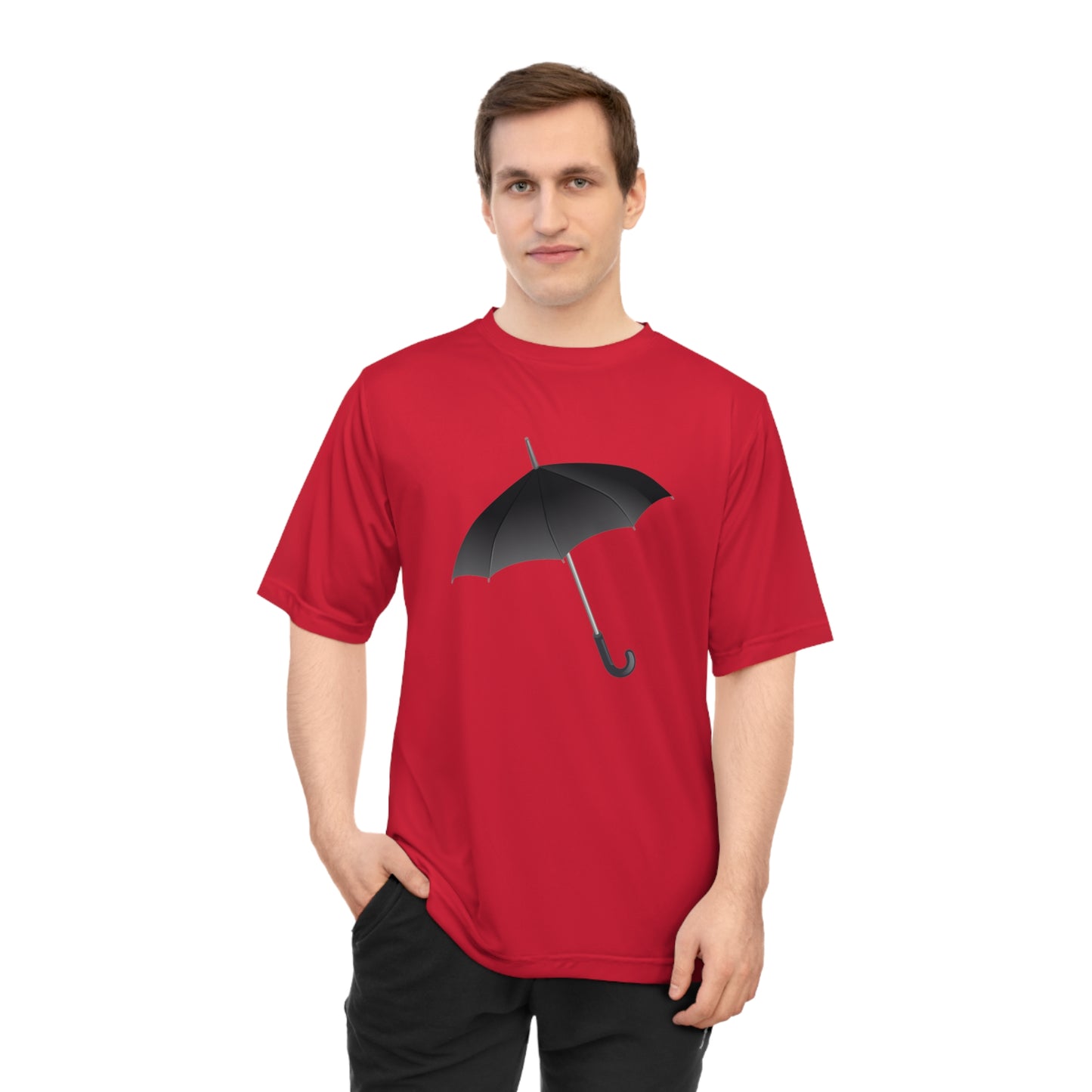 Unisex Zone Performance T-shirt - Regal Royal Umbrella - Elegant and Majestic
