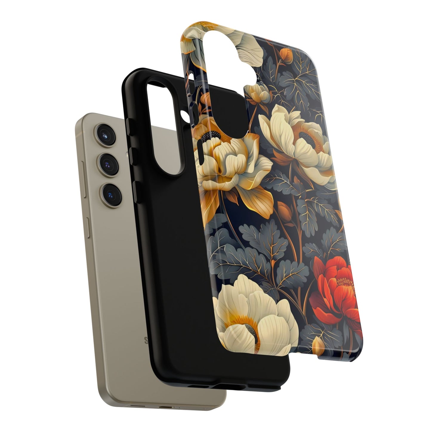 Floral Phone Case - Tough Cases, Stylish Mobile Cover, Flower Design, Holiday Gift, Trendy Accessory, Eco-Friendly Case