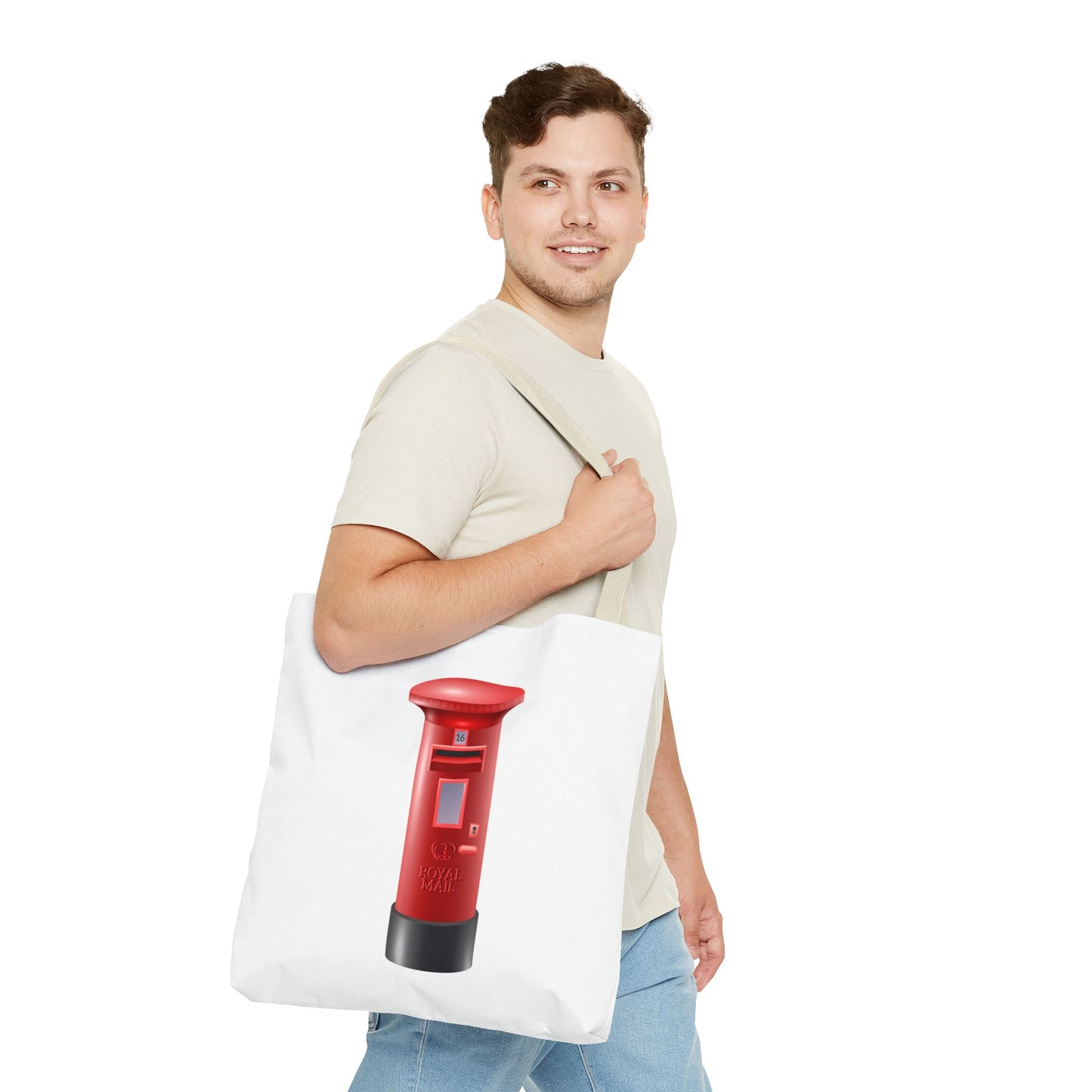 Vintage Post Box Tote Bag, Perfect for Postage Lovers, Everyday Use, Gift Idea for Holidays, Eco-Friendly Carryall