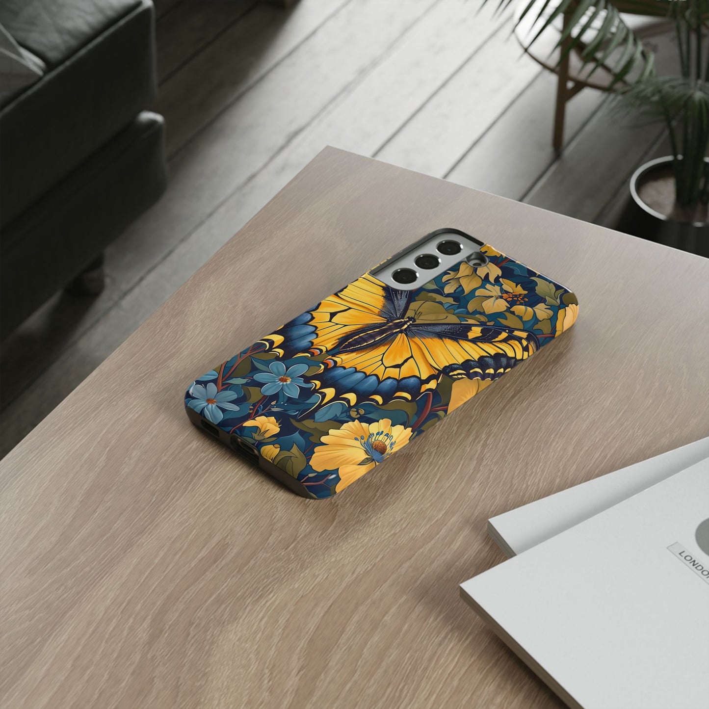 Colorful Butterfly Phone Case, Floral Design, Tough Cases, Protective Cover, Gifts for Nature Lovers, Birthday Present