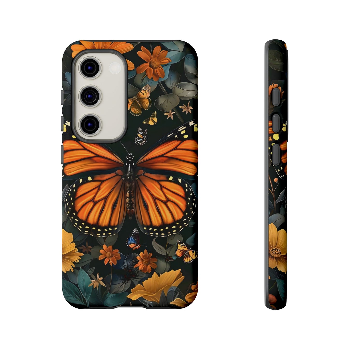 Monarch Butterfly Phone Case, Tough Cases, Nature Lover Gift, Floral Mobile Cover, Eco-Friendly Phone Accessory, Butterfly Design