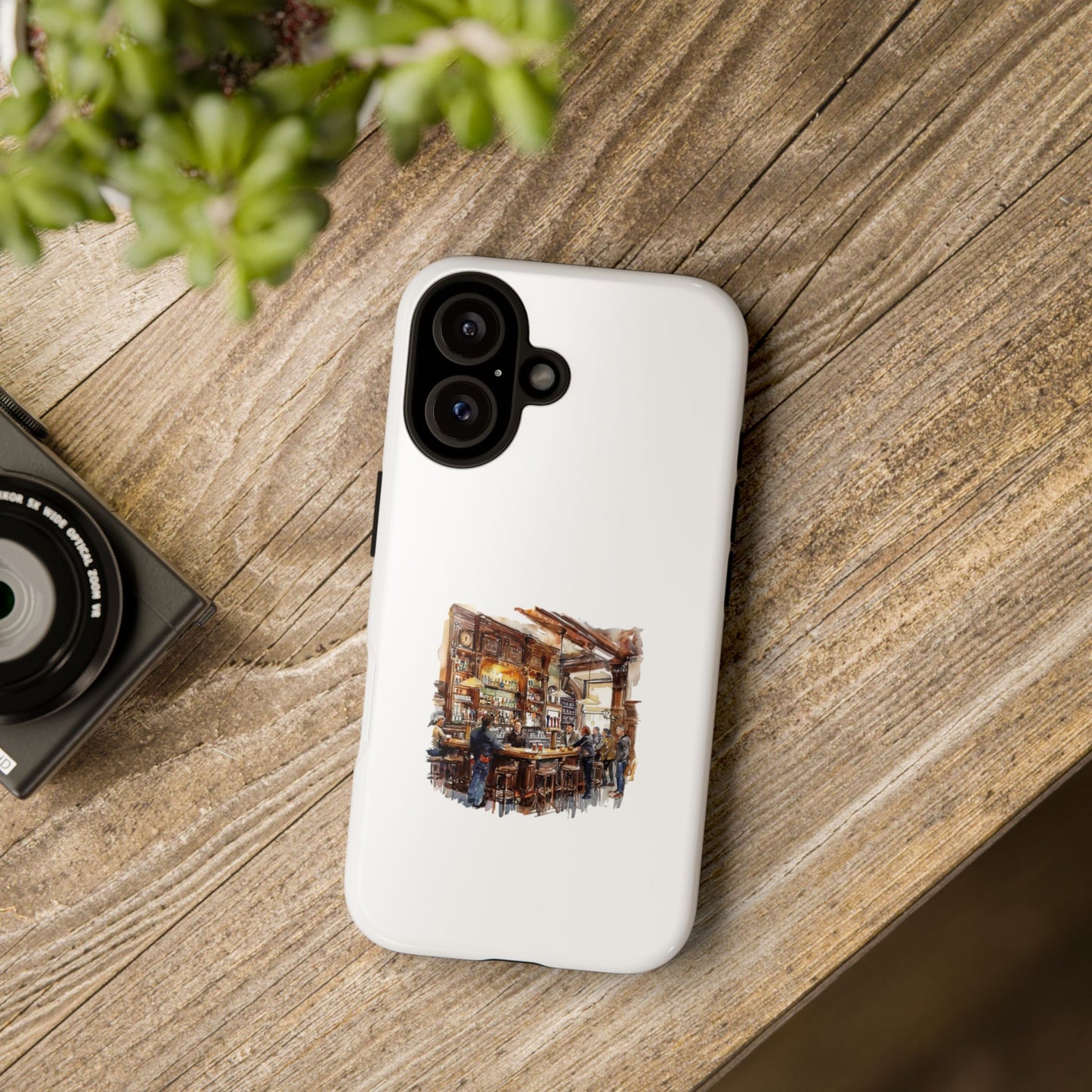 Artistic Phone Case - Cozy Bar Scene Design