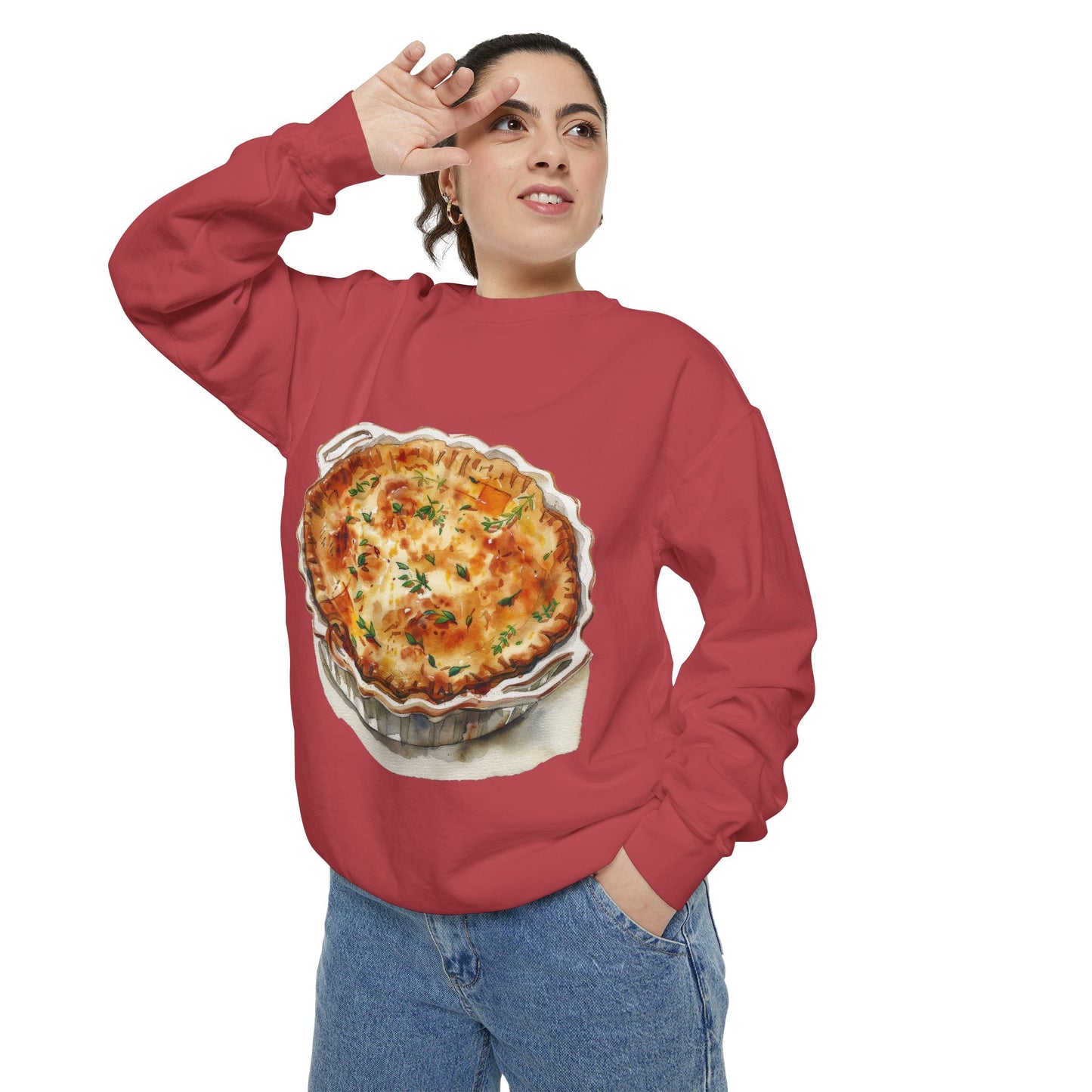 Unisex Garment-Dyed Sweatshirt - Tea, Tarts, and Triumph - British Royal Culinary Favorites