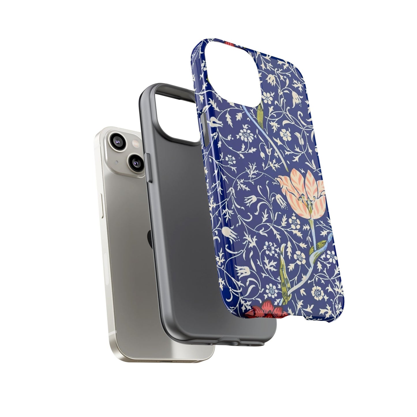 Floral Phone Case, Unique Tough Phone Cover, Gift for Her, Spring Decor, Durable Protective Case, Elegant Floral Design