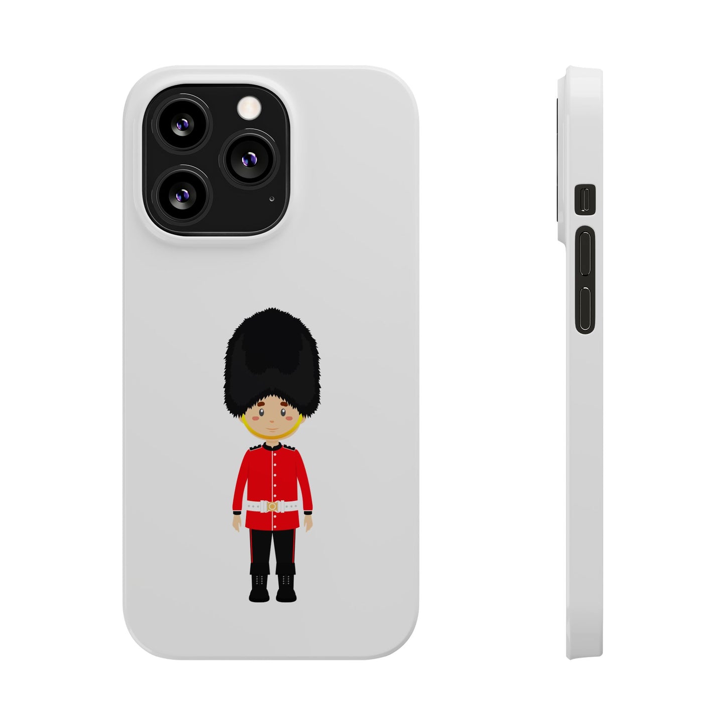 Adorable Guard Slim Phone Cases | Cute Phone Cover, Unique Gift, London Theme, Kid-Friendly Design, Cheerful Accessory