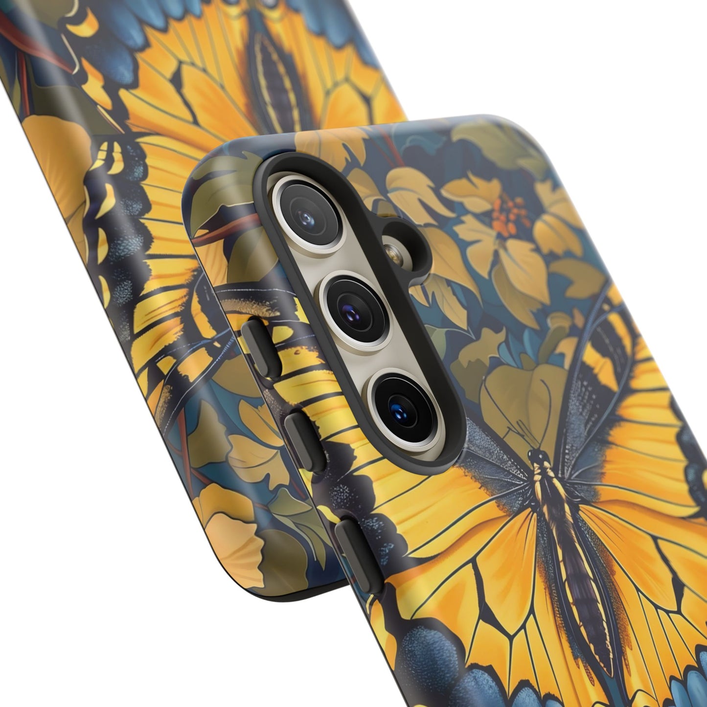 Colorful Butterfly Phone Case, Floral Design, Tough Cases, Protective Cover, Gifts for Nature Lovers, Birthday Present