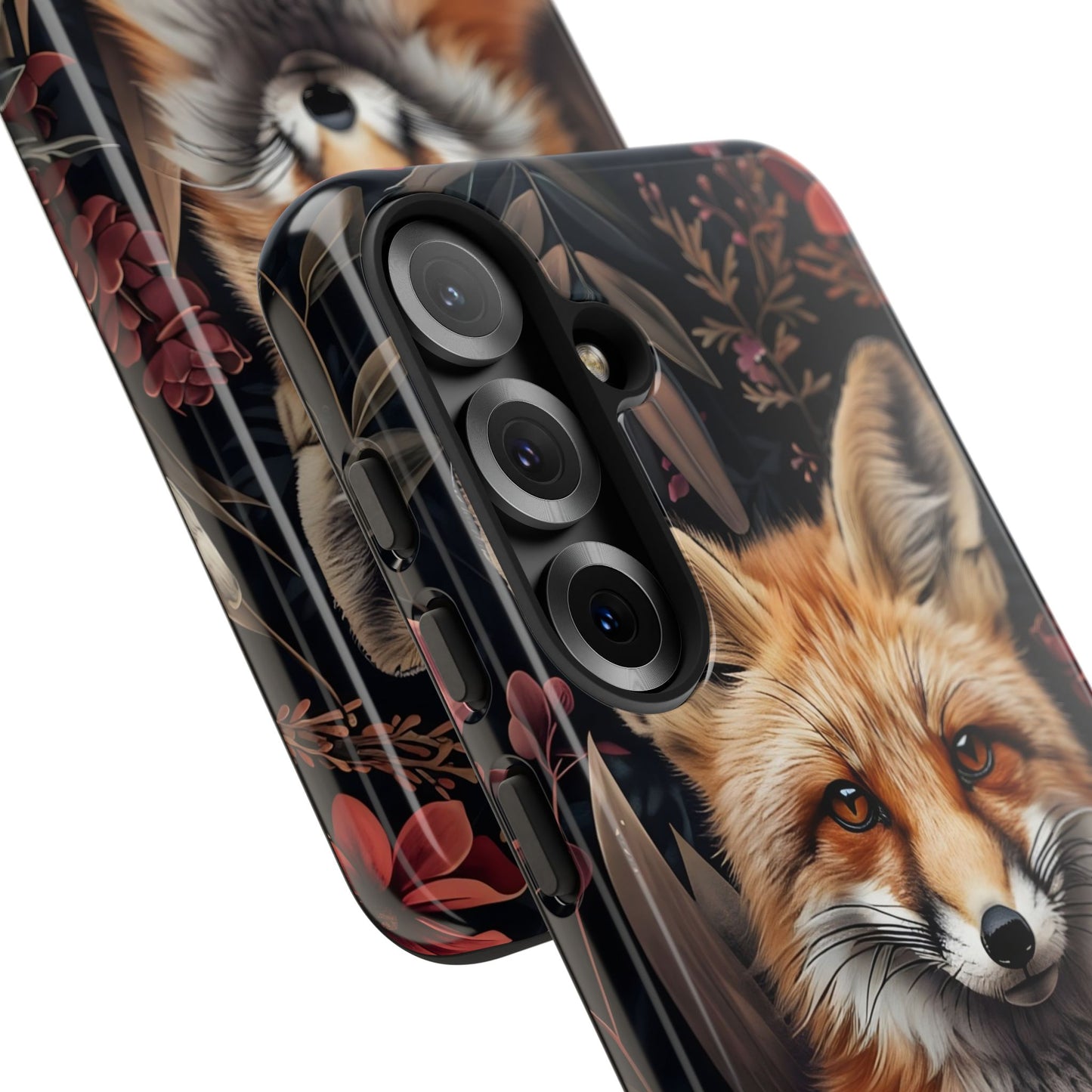 Fox Floral Phone Case, Tough Cases for Animal Lovers, Nature Themed Gift, Cute Phone Cover, Wild Fox Protector