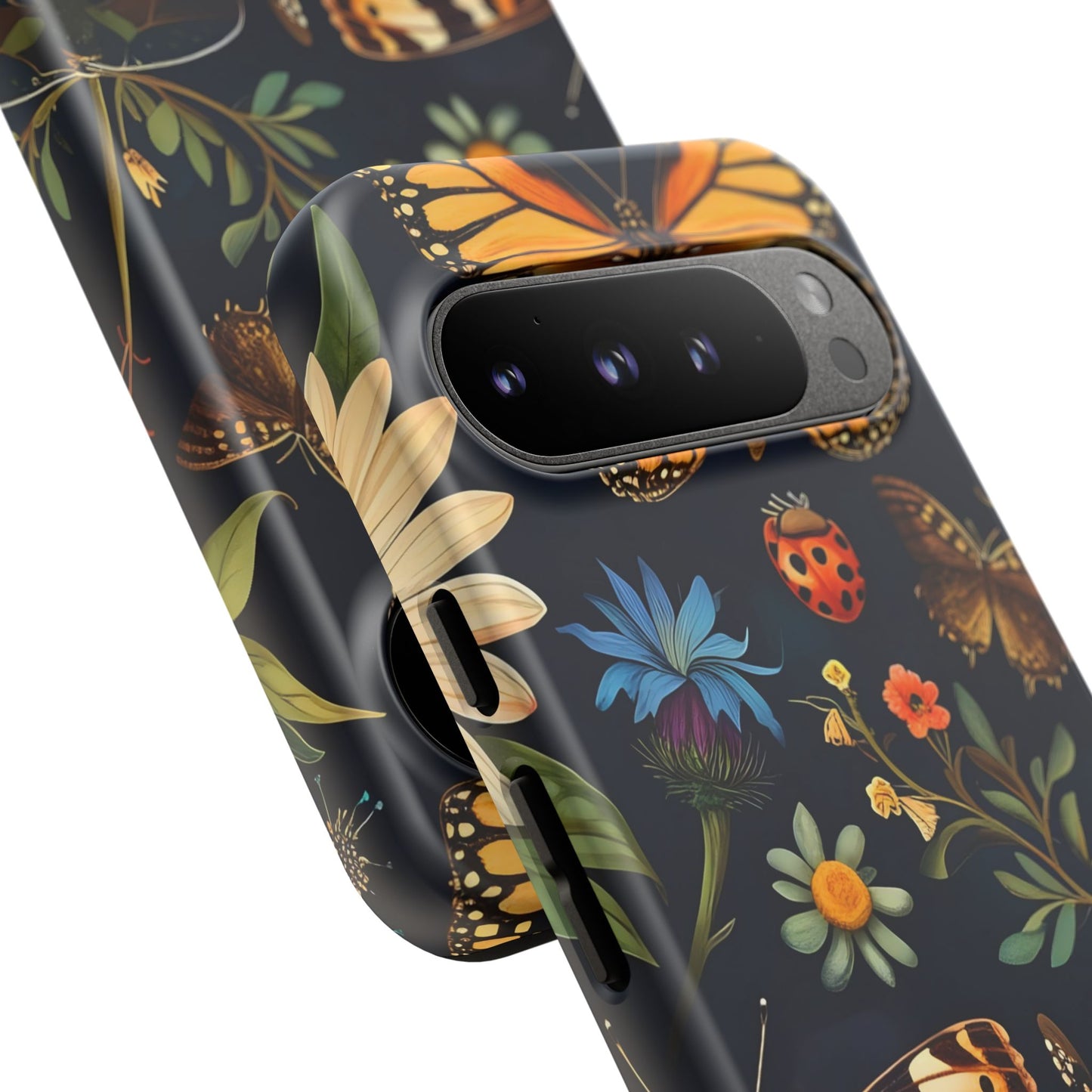 Nature-Inspired Phone Case | Floral Butterfly Design, Tough Phone Cover, Gift for Nature Lovers, Cute Butterfly Case, Home Decor