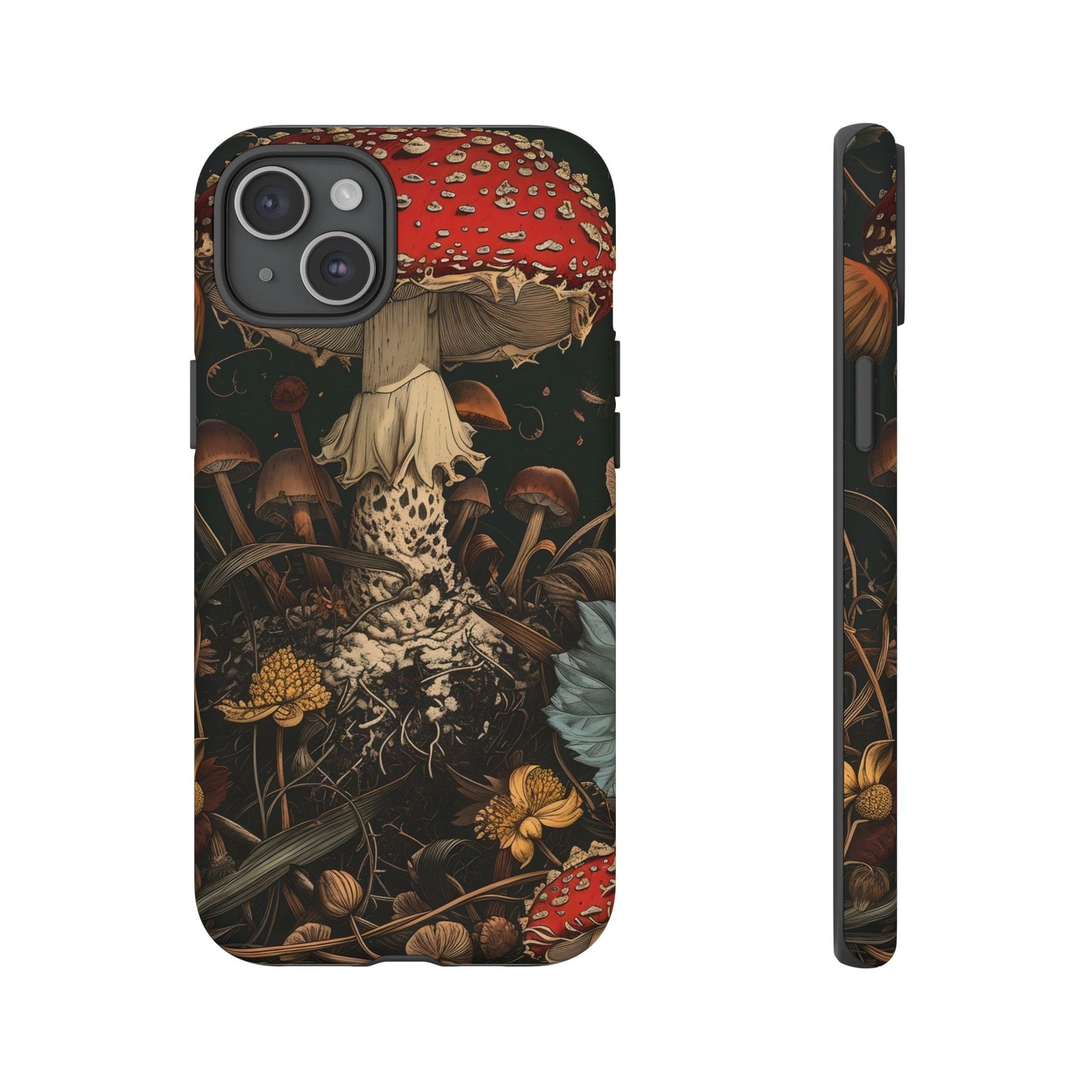 Mushroom Phone Case, Tough iPhone Cover, Nature Lover Gift, Unique Cell Phone Accessory, Fungi Art Design, Eco-Friendly Protection