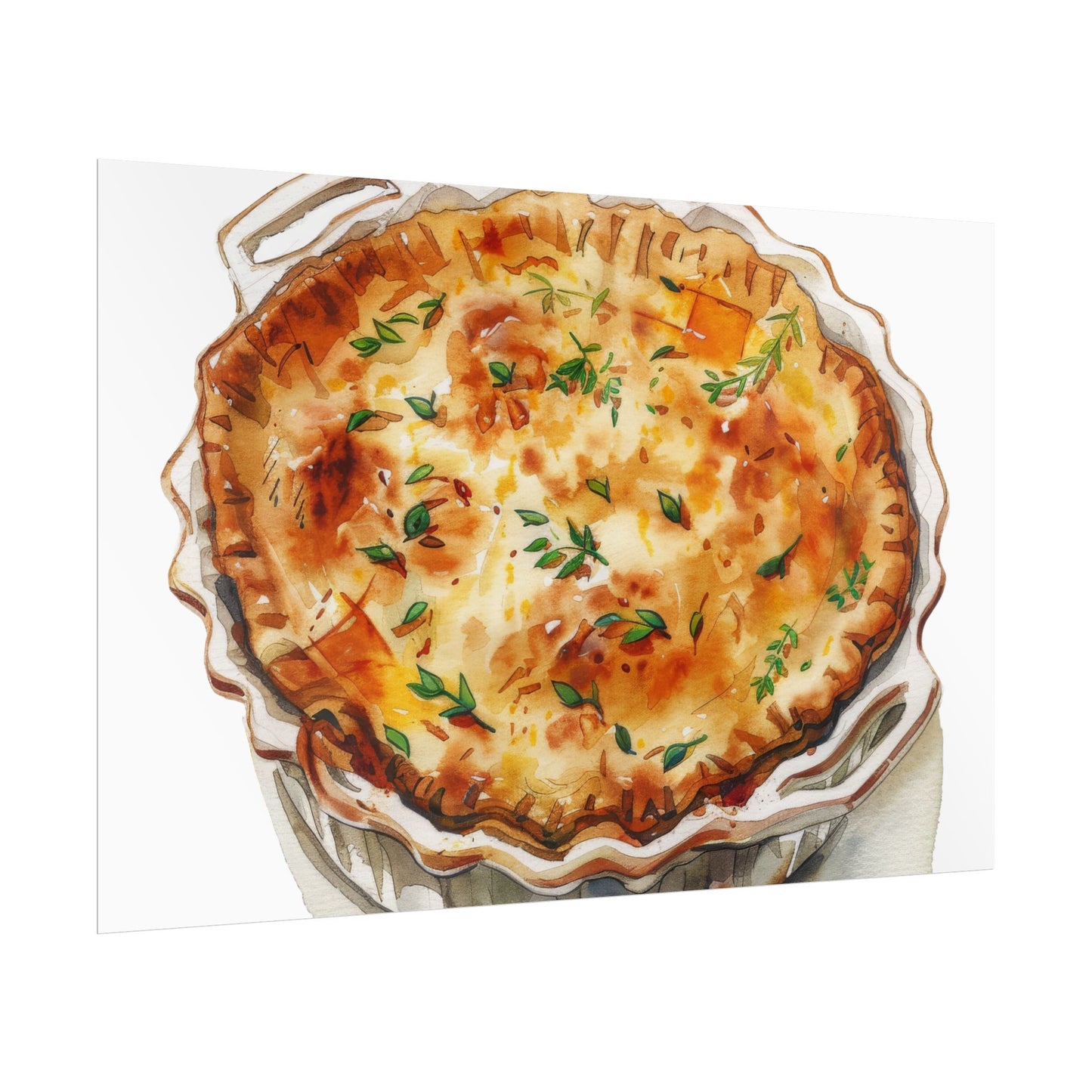 Delicious Quiche Rolled Posters for Kitchen Decor, Culinary Art, Foodie Wall Art, Gift for Chefs, Cooking Enthusiasts, Home Decor