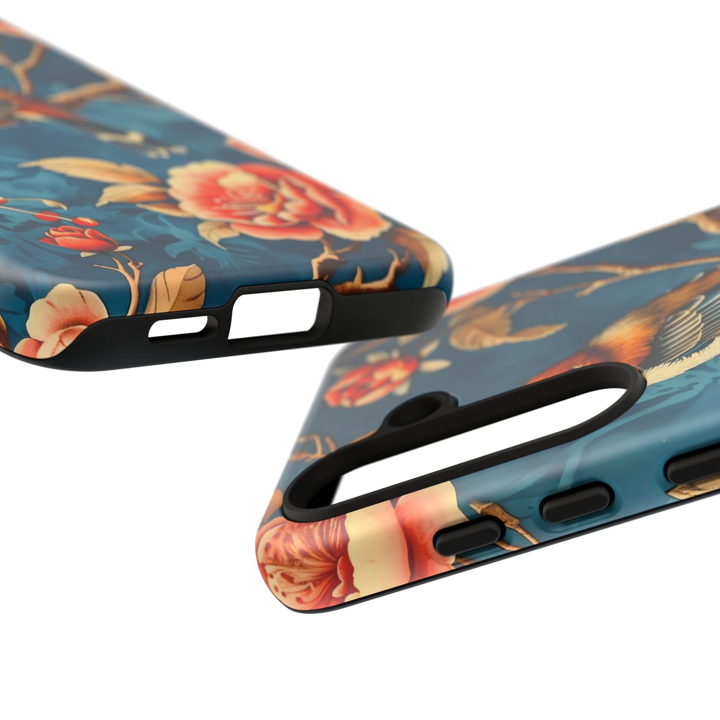 Bird & Floral Phone Case, Tough Cases for Nature Lovers, Gift for Her, Customizable Design, Vibrant Tech Accessories