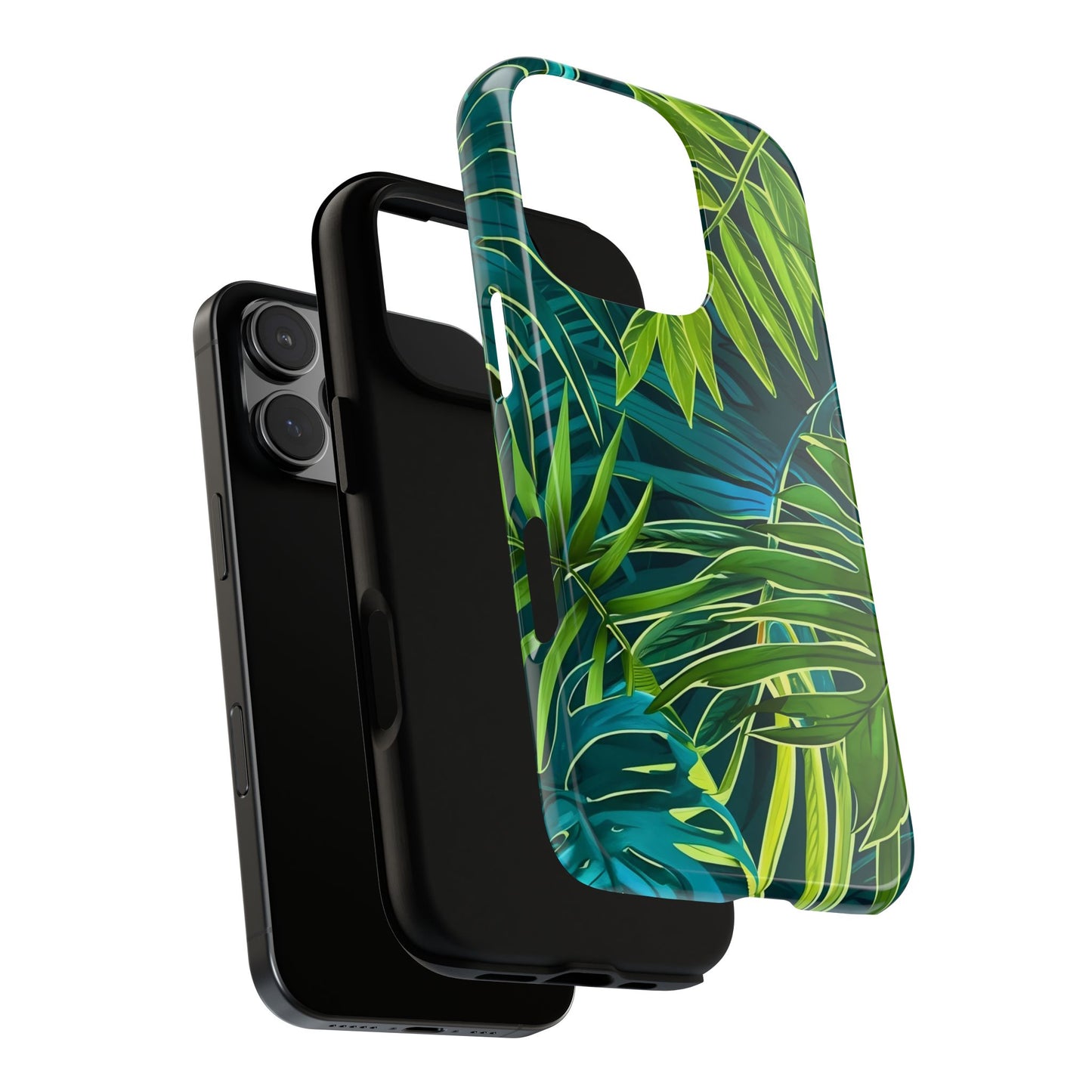 Tropical Phone Case - Durable Green Leaf Design, Eco-Friendly Gift, Trendy Accessory, Nature Lover's Case, Summer Vibes
