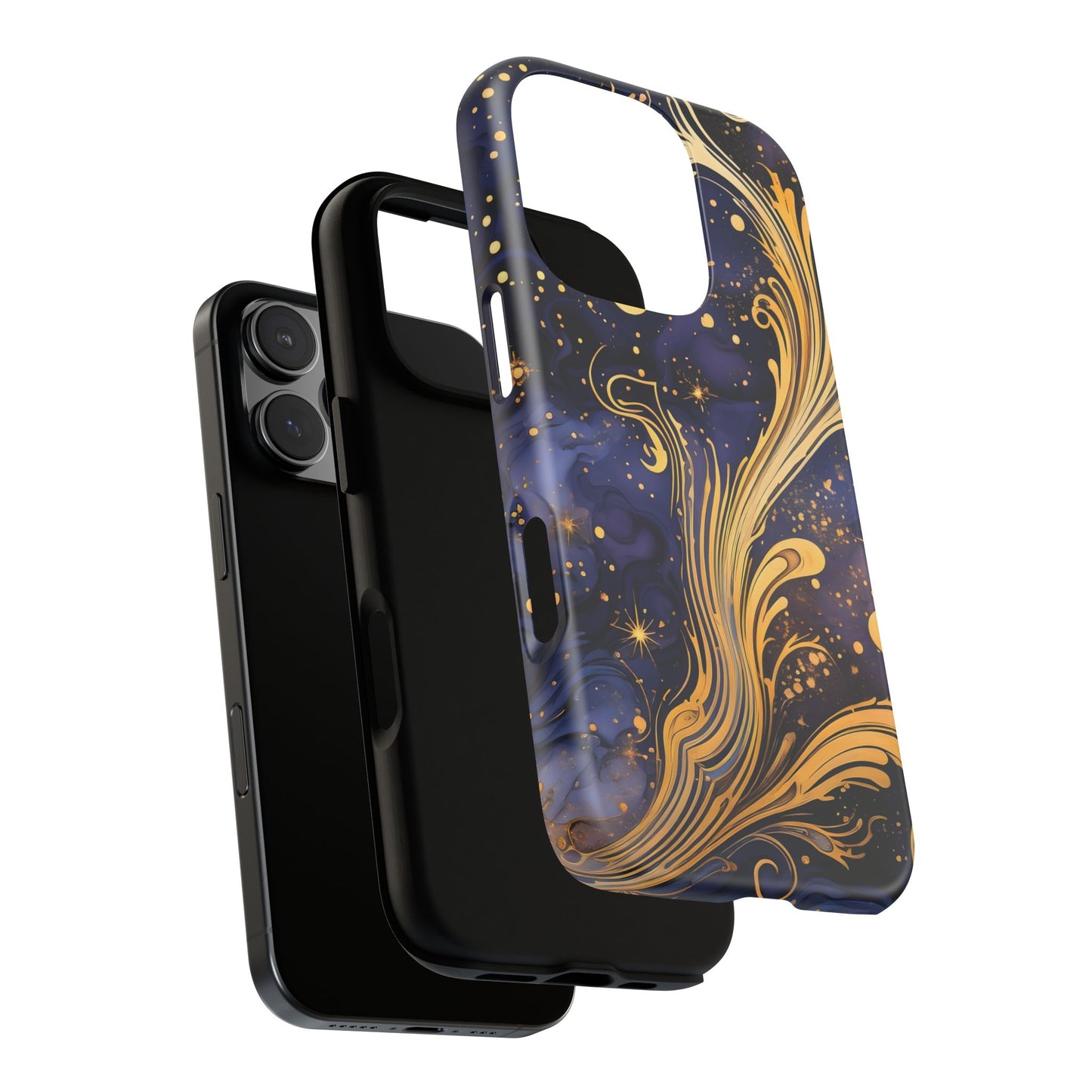 Elegant Floral Phone Case, Tough Cases for Women, Artistic Galaxy Design, Phone Cover for Cosmic Lovers, Unique Gift Idea