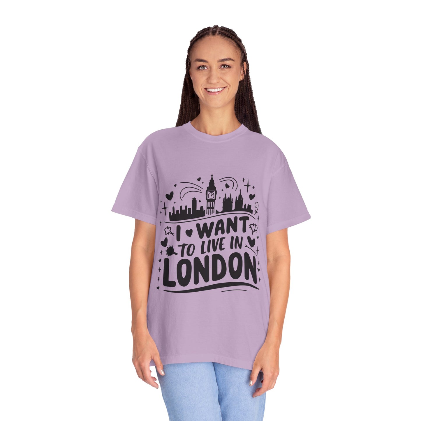 Unisex Garment-Dyed T-shirt - I want to Live in London