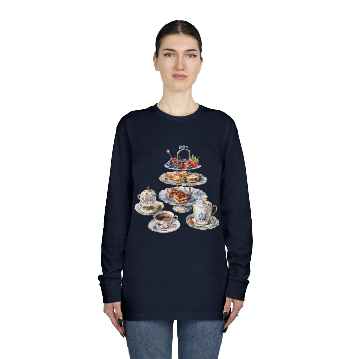 Long Sleeve Crewneck Tee - British Royal Food Heritage