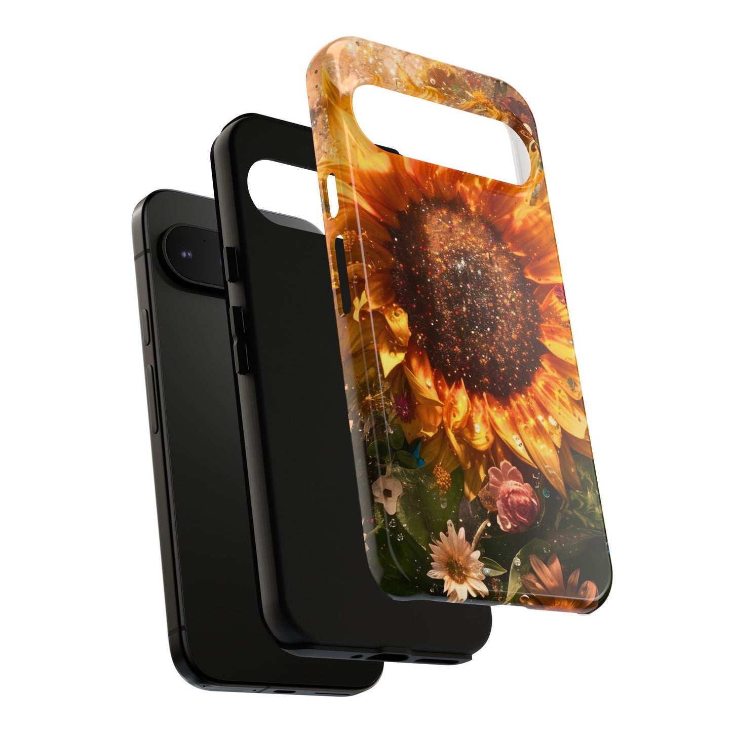 Vibrant Floral Phone Case - Tough Cases, Sunflower Design, Smartphone Cover, Summer Gift, Nature-Inspired Accessories