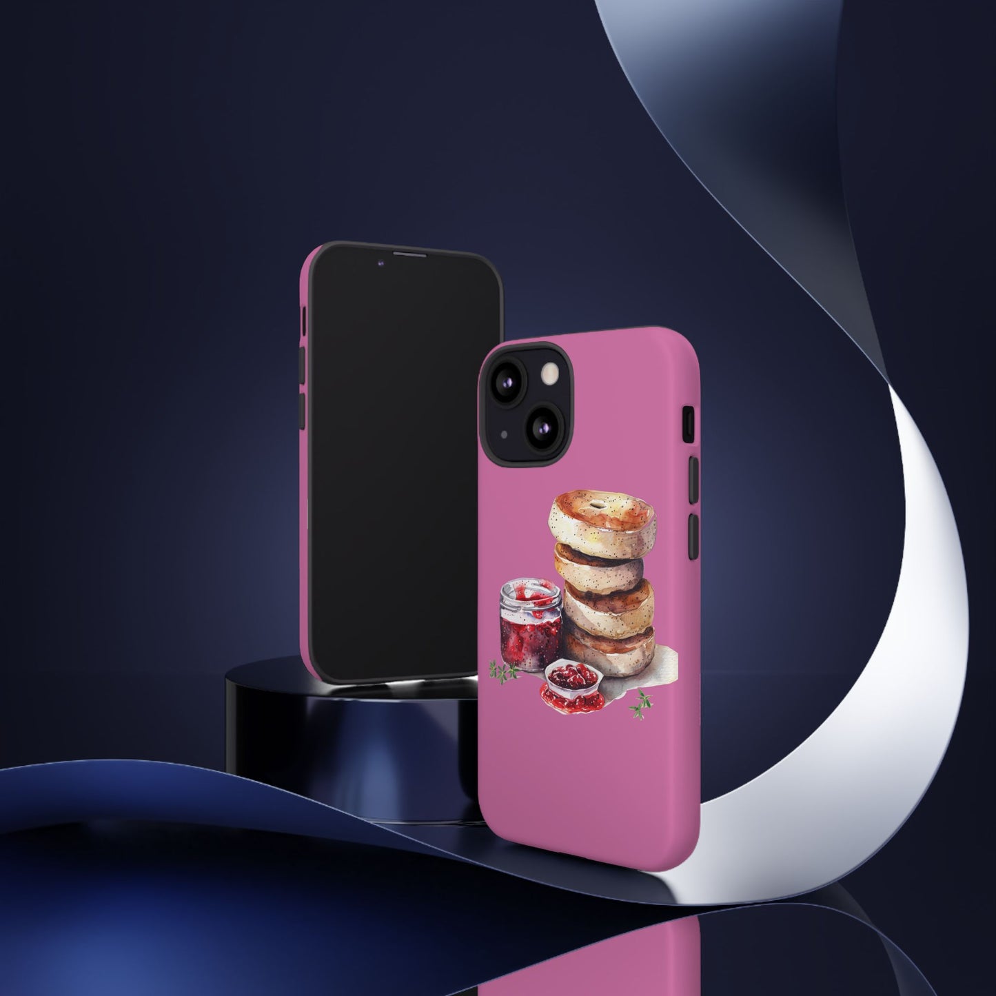 Cute Bagel Phone Case, Tough Cases for Food Lovers, Unique Gifts for Foodies, Phone Accessories for Breakfast Lovers, Fun and Stylish Cases