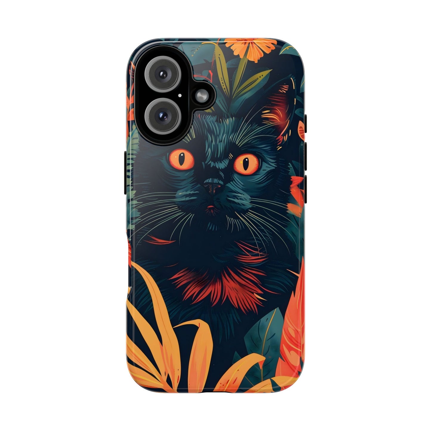 Feline Jungle iPhone Case - Tough and Unique Cat Design, Pet Lover Gift, Animal Phone Accessory, Nature Inspired, Halloween Style