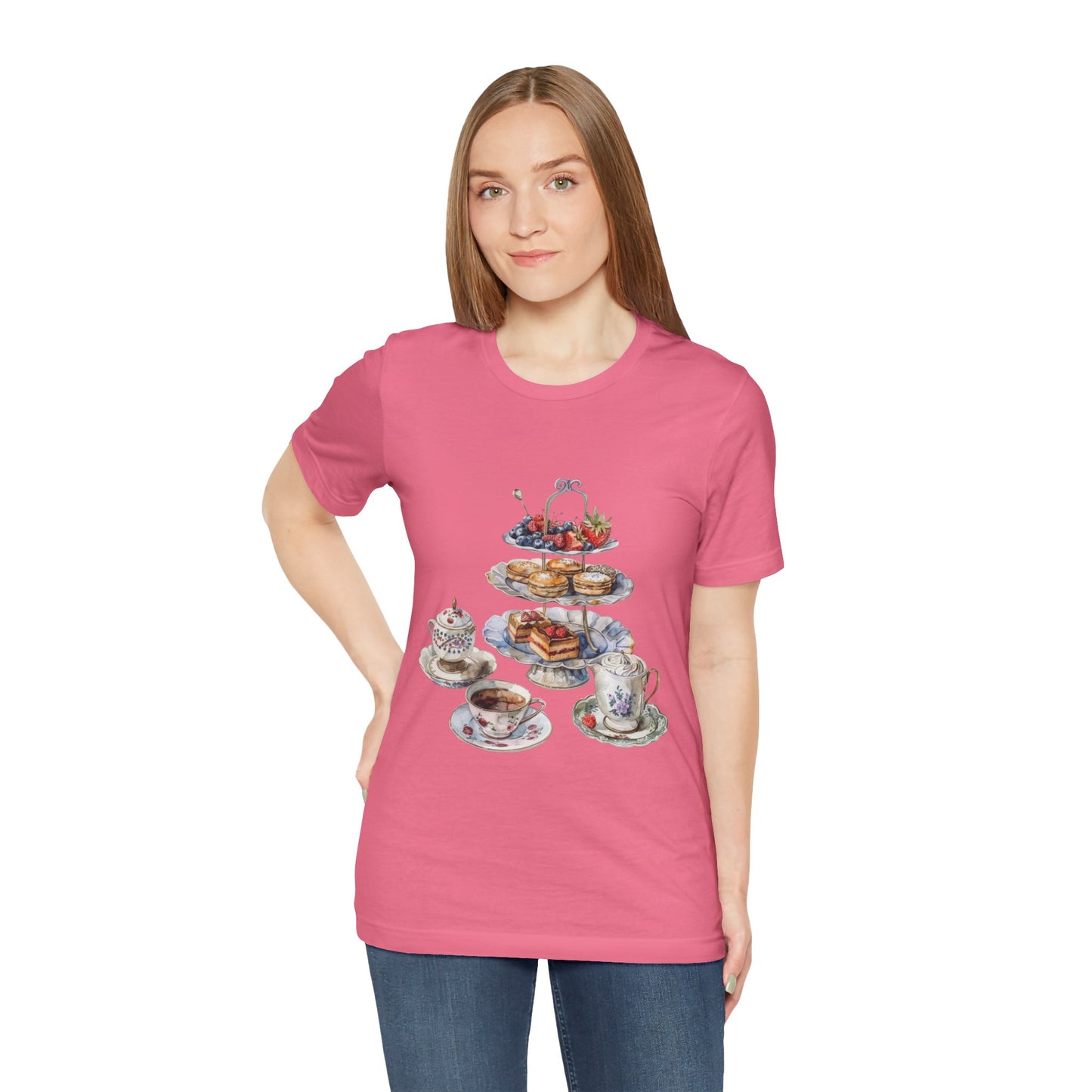 Unisex Jersey Short Sleeve Tee - Savoring Britain - A Journey Through British Cuisine