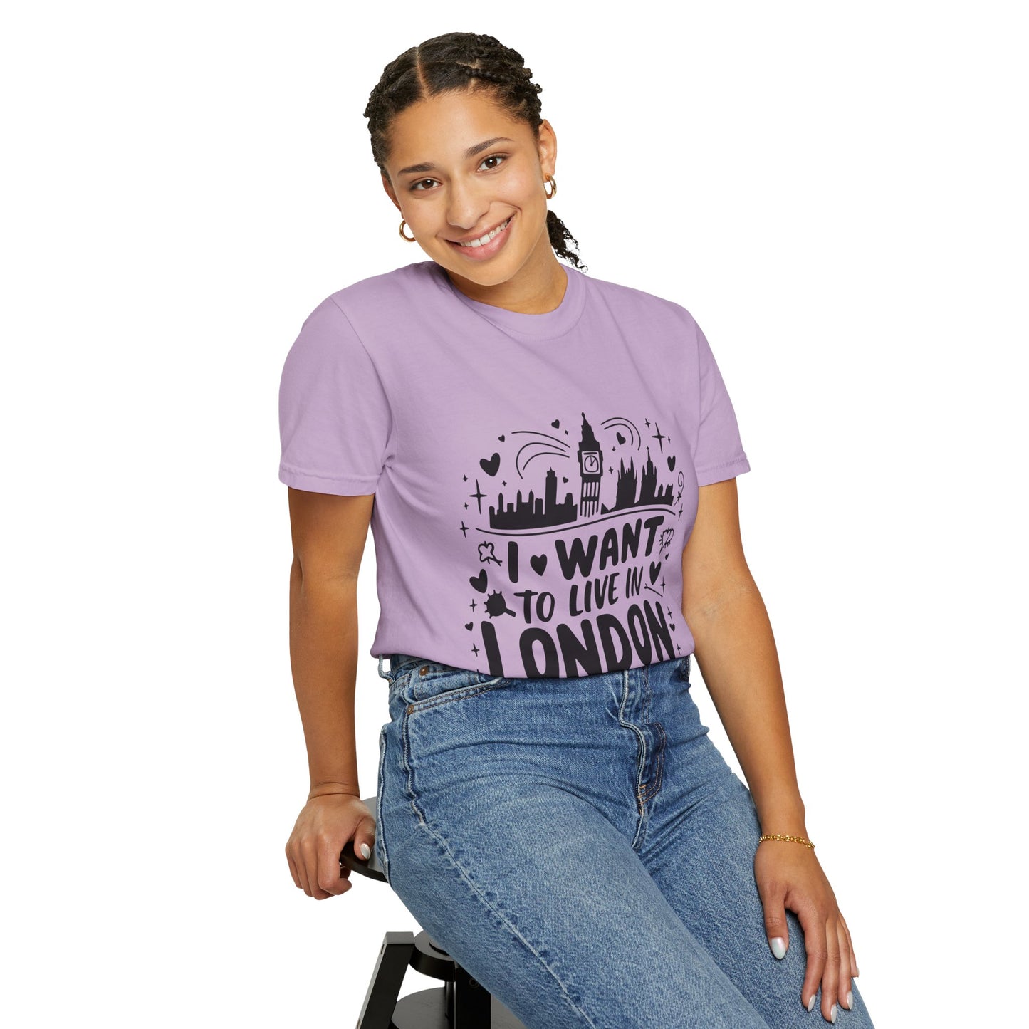 Unisex Garment-Dyed T-shirt - I want to Live in London
