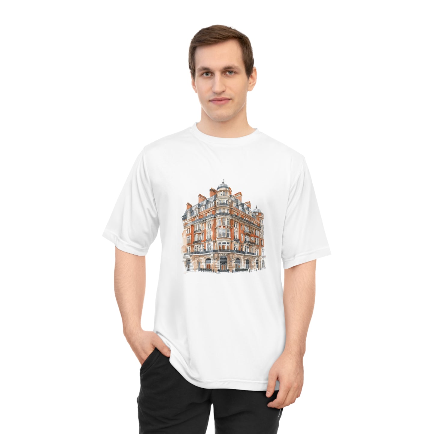 Unisex Zone Performance T-shirt - Classic British Architecture - Elegant Historic Building