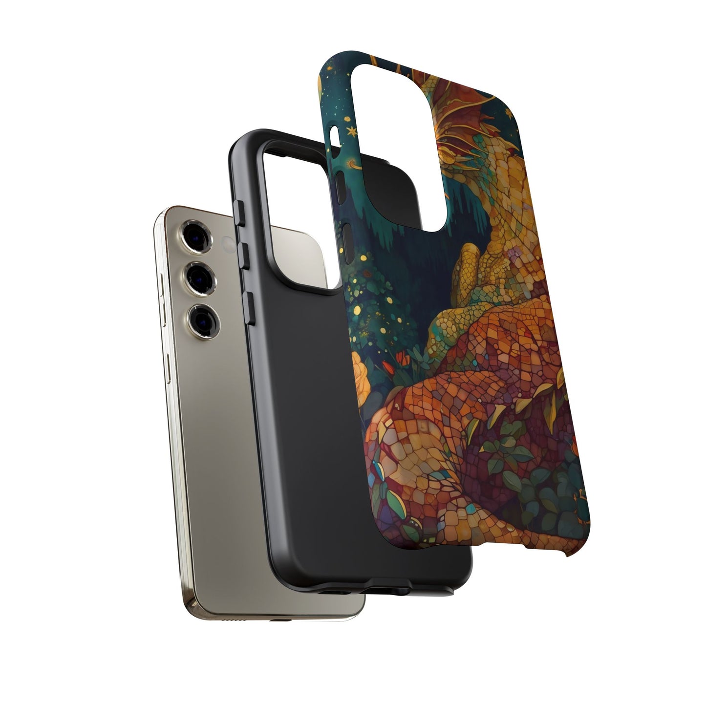 Dragon Art Phone Case, Tough Phone Cover, Fantasy Gift, Unique Mobile Accessory, Dragon Lover Gift, Stylish Protection