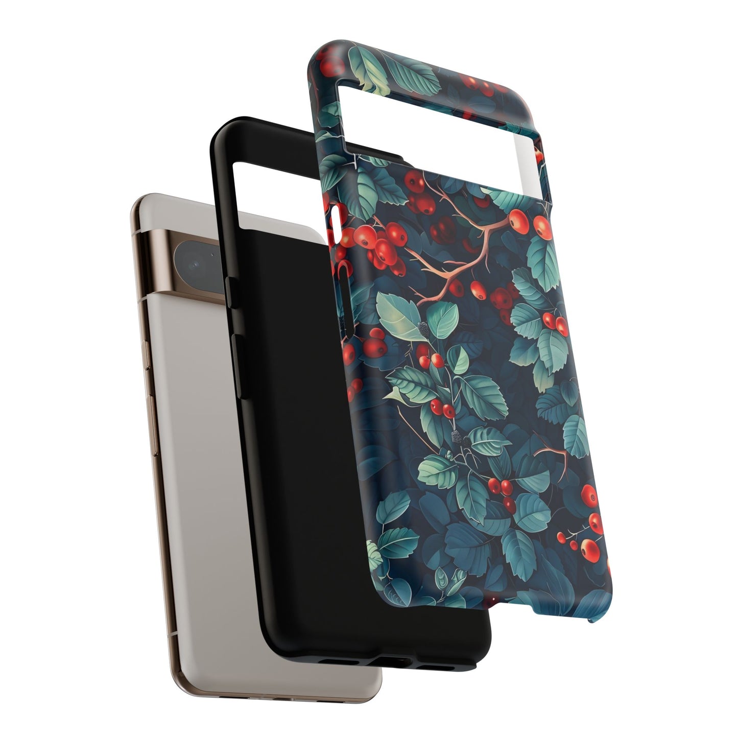 Berry Blossom Phone Case - Nature Lover's Gift, Floral Design, Cute Accessory for Spring, Unique Tech Cover, Perfect for Holidays