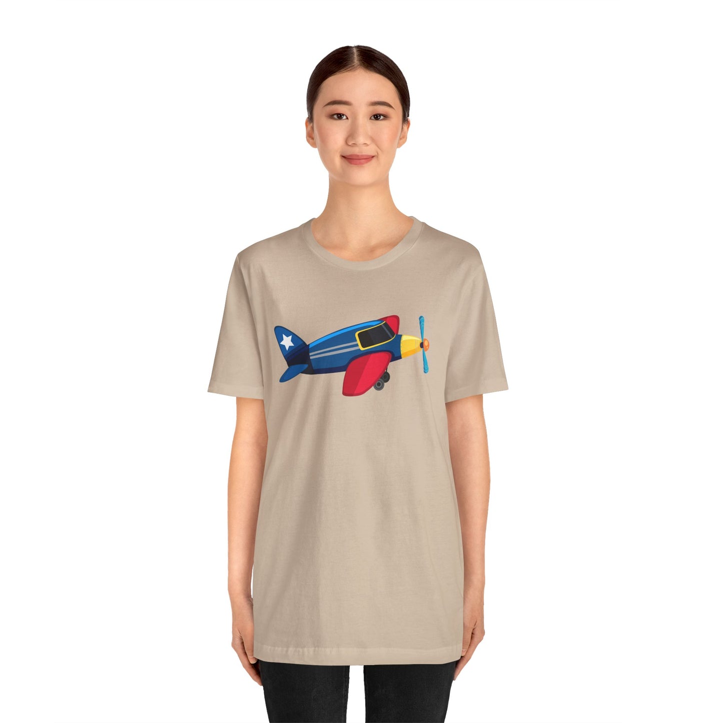Unisex Jersey Short Sleeve Tee - Vintage Airplane Illustration - Retro Aviation Design