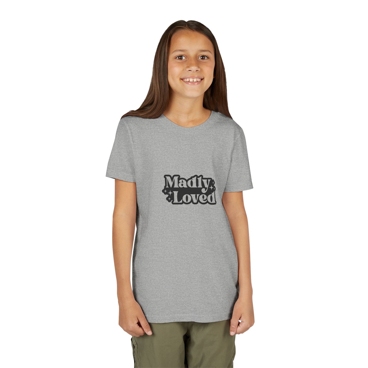 Youth Short Sleeve Tee - Madly Loved, Forever Cherished, and Always Adored - Trendy Kids Shirt for All Occasions