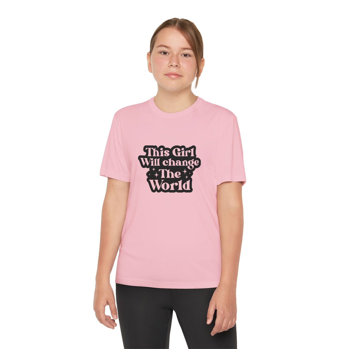 Inspiring Youth Tee - This Girl Will Change The World - Inspirational Motivational Quote Design