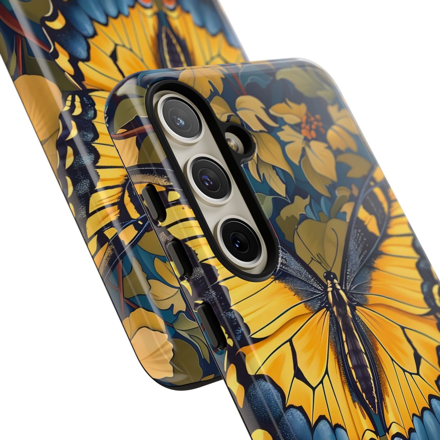 Colorful Butterfly Phone Case, Floral Design, Tough Cases, Protective Cover, Gifts for Nature Lovers, Birthday Present